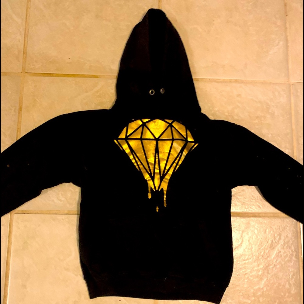 Youth small black and gold hoodie
